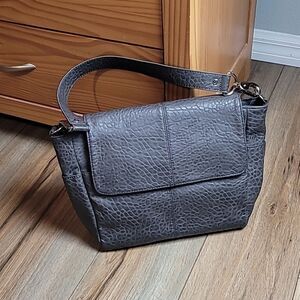 Thirty-One Jewell Pebble Shoulder Bag Gray Detachable Strap Crossbody